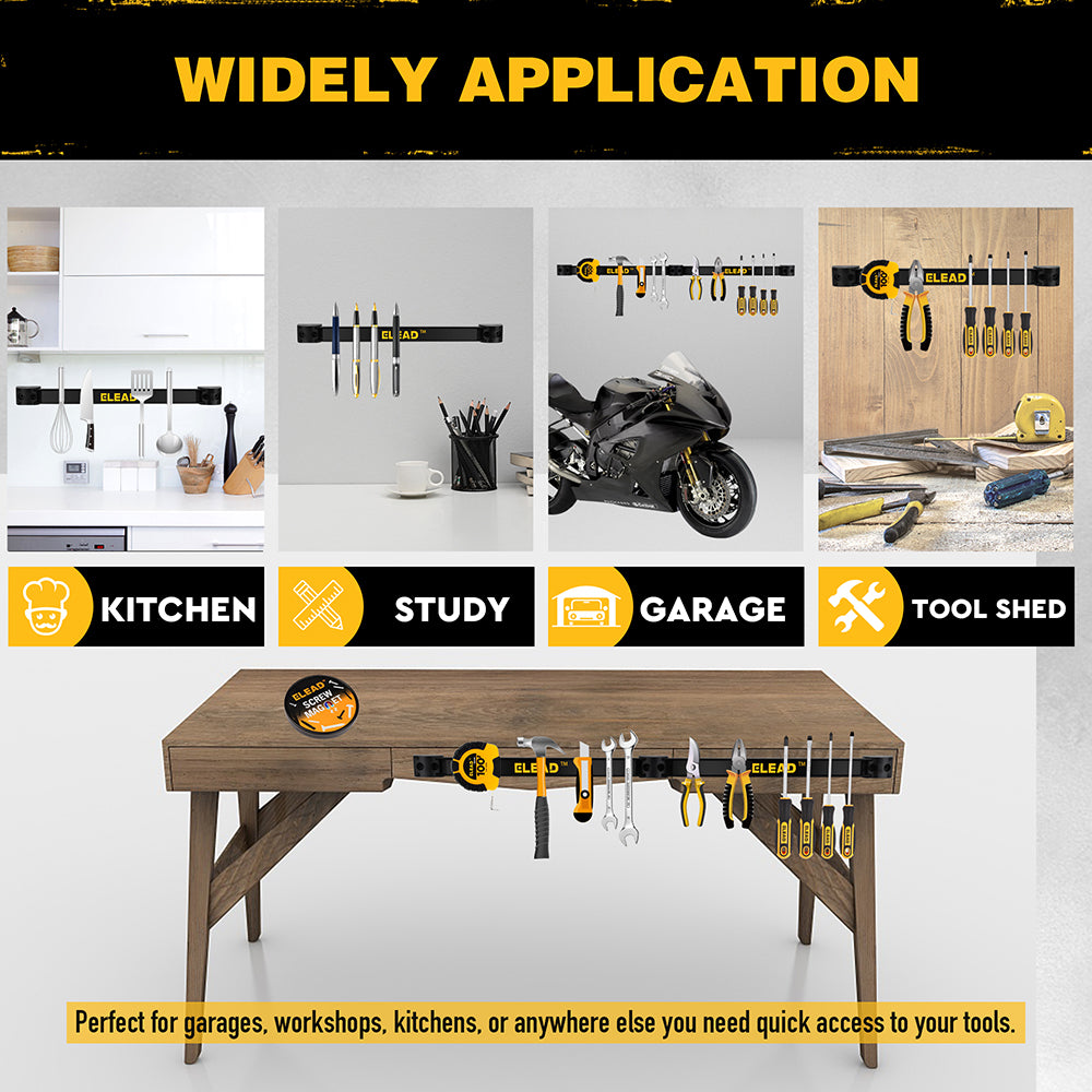magnetic tool holder bars wall mount tool organizer with strong magnet for garage workshop storage