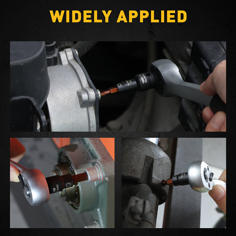 ELEAD 16PCS Master Hex Bit Socket Set with S2 Alloy Steel Bits, CR-V Sockets, Adapters, and Portable Storage Case for Automotive and Workshop Use