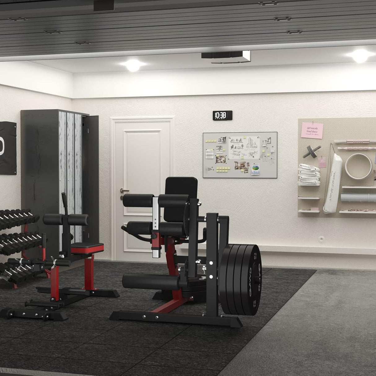 leg extension and curl machine adjustable leg developer home gym equipment compact strength trainer with weight plate holder quad hamstring workout bench