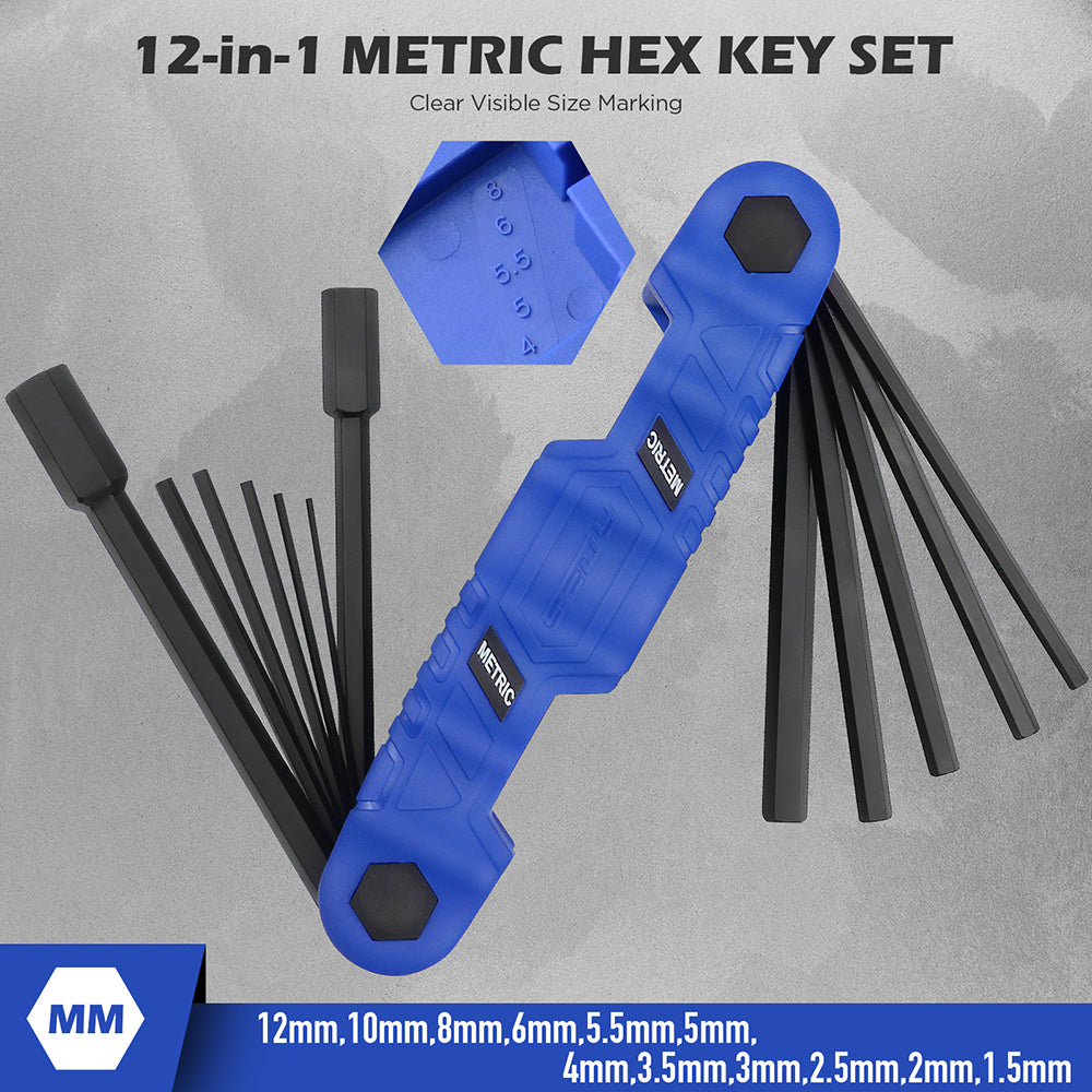 SEDY 34-piece folding hex and torx key set with metric, SAE, and star wrenches made of S2 steel, featuring ergonomic handles and corrosion resistance.