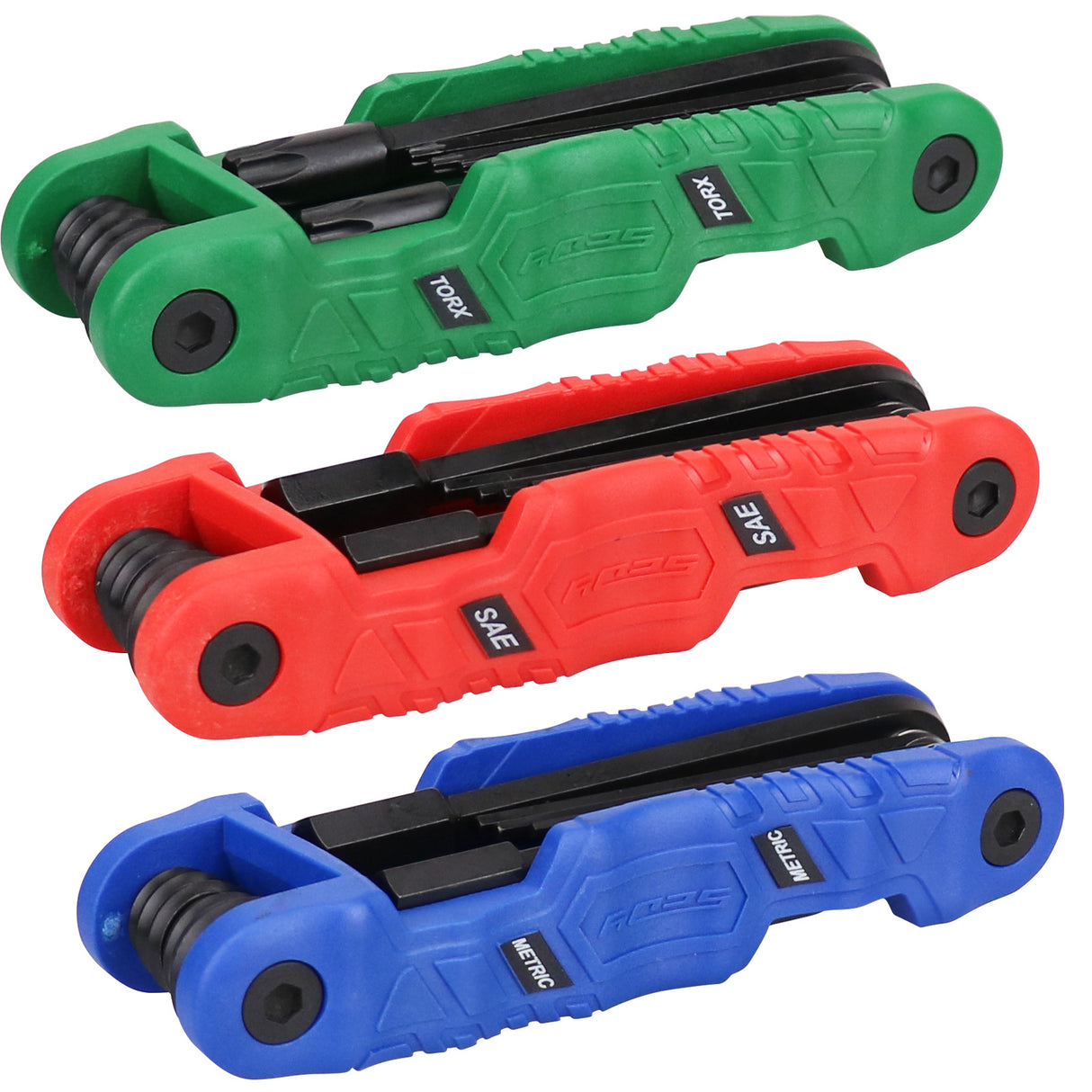 SEDY 34-piece folding hex and torx key set with metric, SAE, and star wrenches made of S2 steel, featuring ergonomic handles and corrosion resistance.