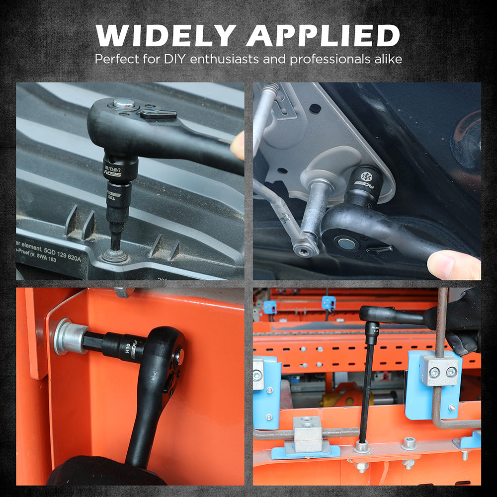 112PCS hex and Torx bit socket set with long-reach bits and 3/8 inch ratchet in red storage case