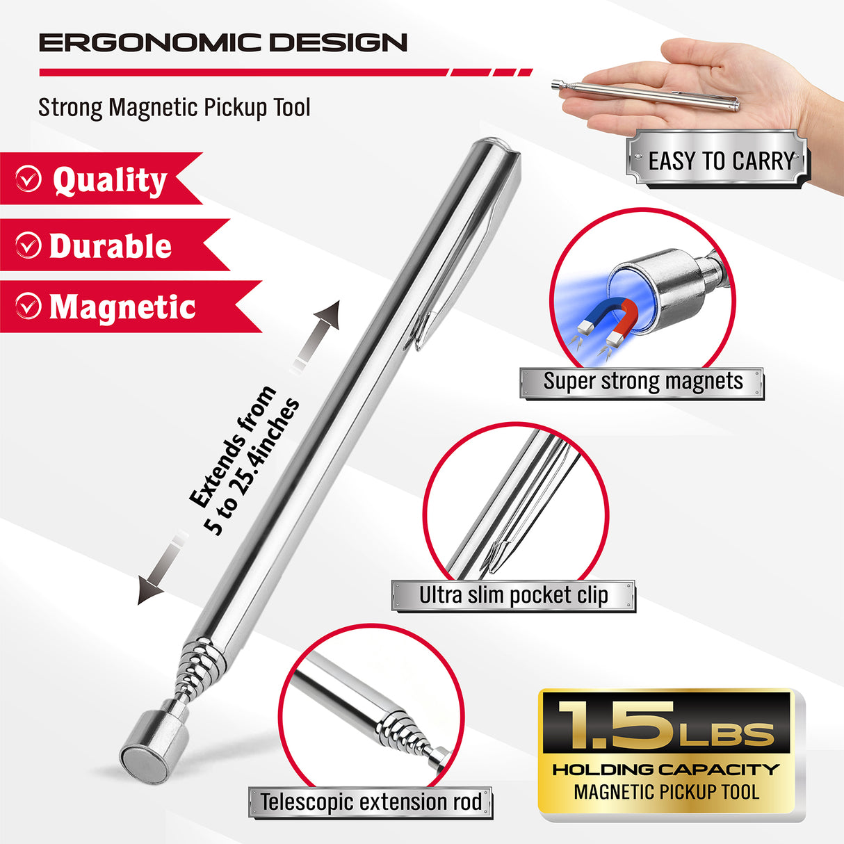 magnetic parts tray set with pickup tools stainless steel trays telescoping and flexible magnetic pickup tool kit for mechanics