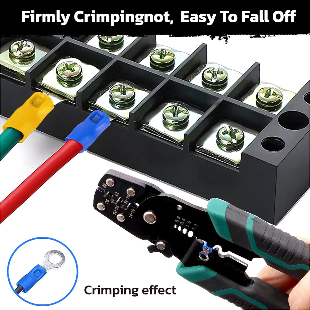 HORUSDY 308PCS electrical wire connector kit with crimp terminals heat shrink tubing cable ties and wire clamps for automotive wiring repair