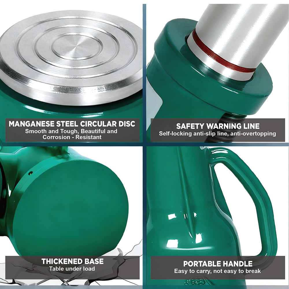 50 ton heavy duty screw jack with reinforced base, safety warning line and high lift range for trucks, machinery and industrial lifting