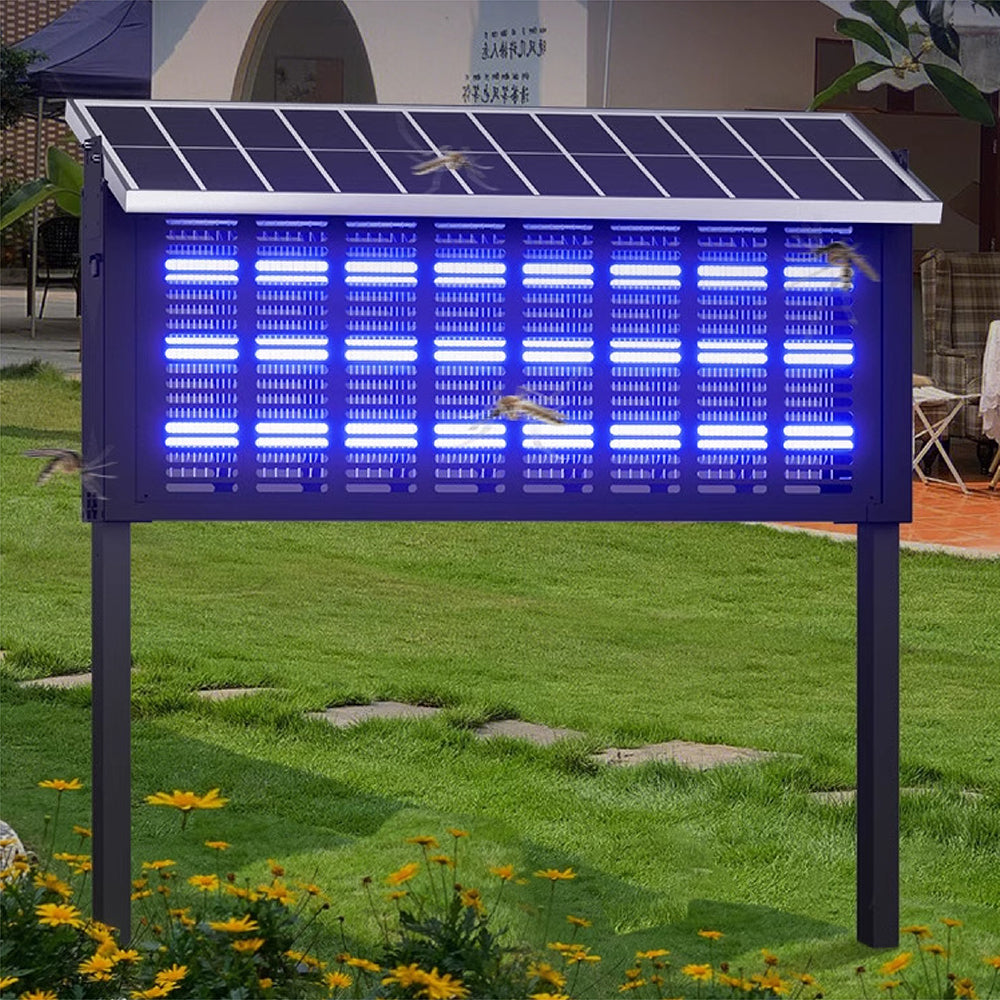 SEDY 3 Size Solar Insect Killer Lamp Set 30cm 50cm 65cm, Motion Sensor UV Bug Zapper with Dual 2400V Grid, 300㎡ Outdoor Mosquito Control