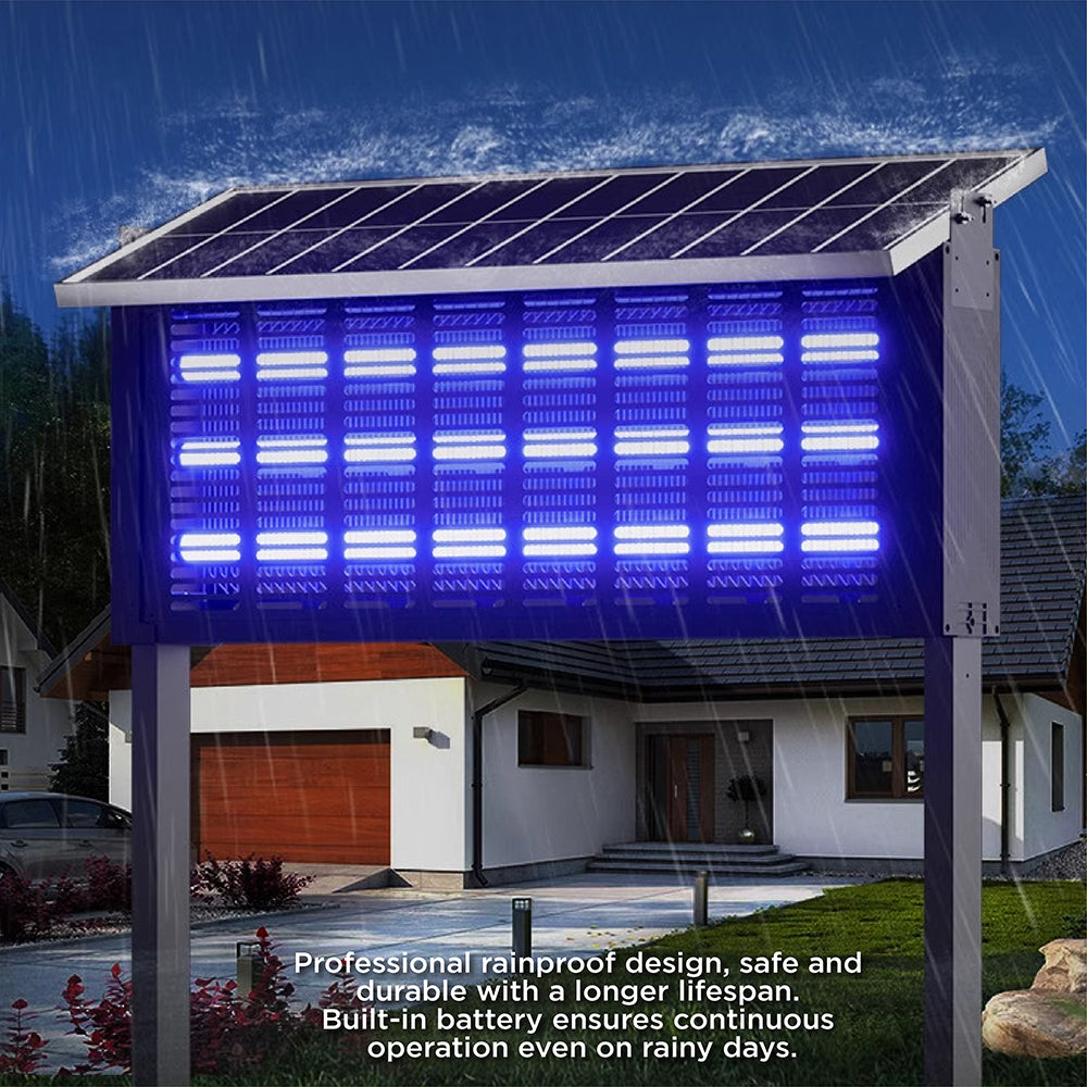 SEDY 3 Size Solar Insect Killer Lamp Set 30cm 50cm 65cm, Motion Sensor UV Bug Zapper with Dual 2400V Grid, 300㎡ Outdoor Mosquito Control