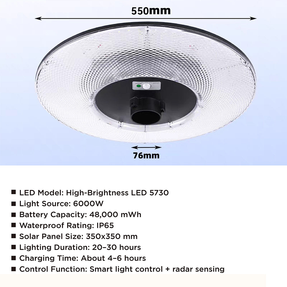 solar floor standing garden light with radar sensor remote control IP65 waterproof outdoor patio light multi size