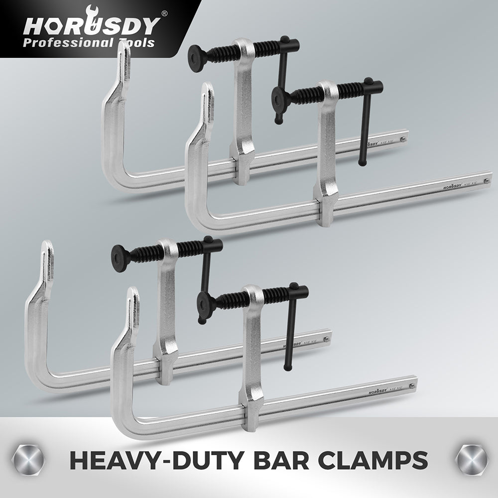 heavy duty bar clamps set with 1200 lbs clamping force for woodworking and metal welding