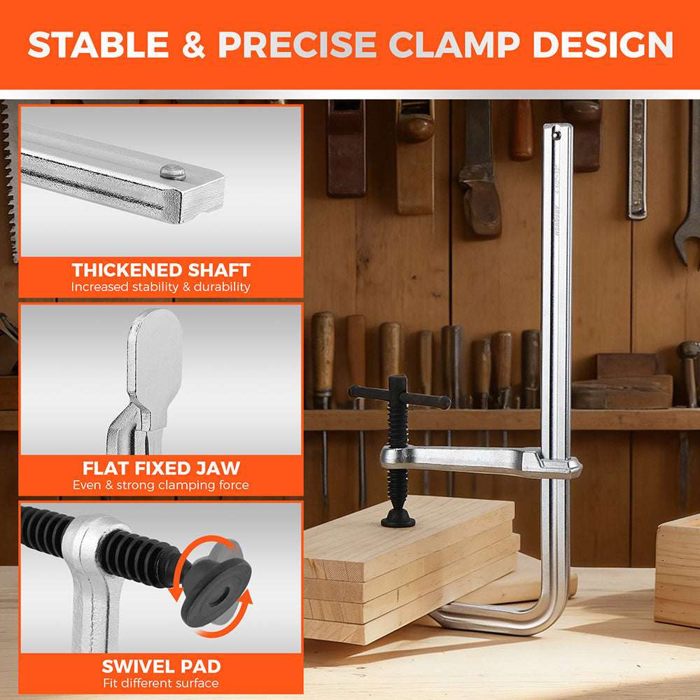 heavy duty bar clamps set with 1200 lbs clamping force for woodworking and metal welding
