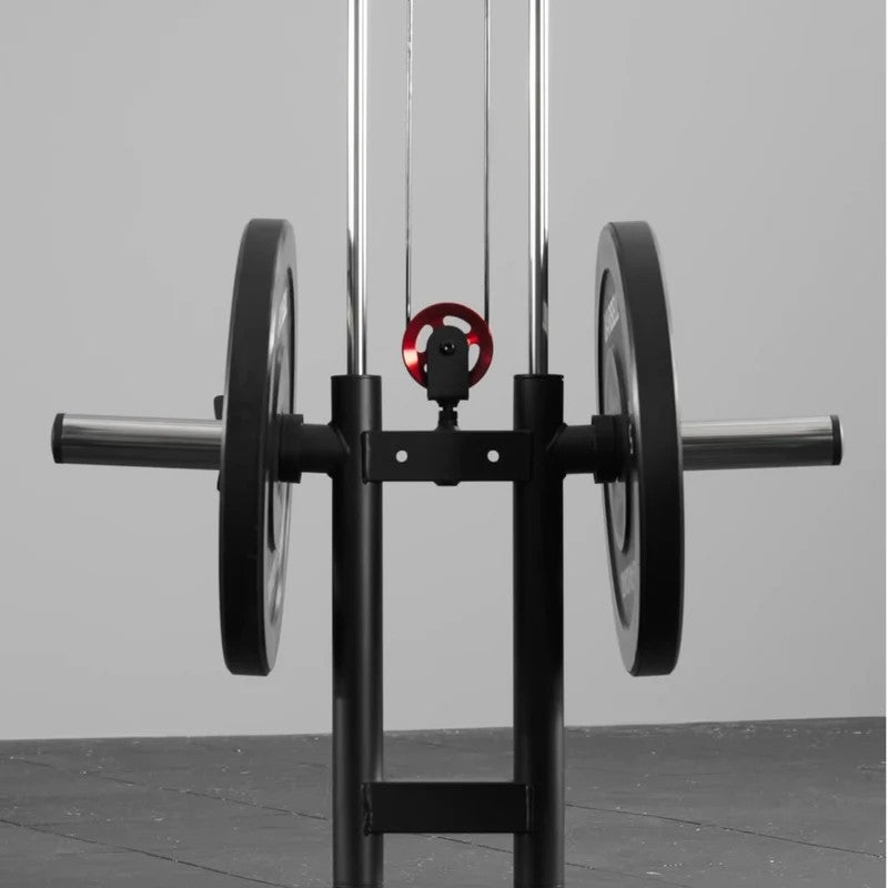 multi-function power cage power rack with cable crossover, lat pulldown, low row station and gym attachments for home strength training
