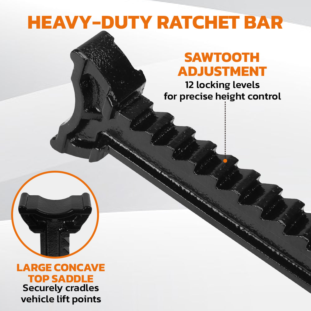 heavy duty 3 ton jack stands 2 pack adjustable double locking ratchet jack stand for car suv truck lifting support