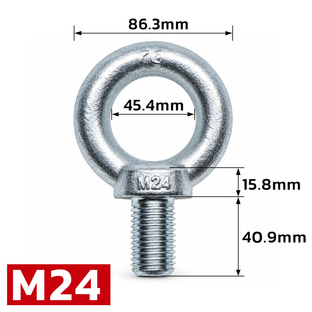 metric lifting eye bolt M8-M42 heavy duty threaded eye bolt for rigging, lifting, machinery, construction and industrial applications