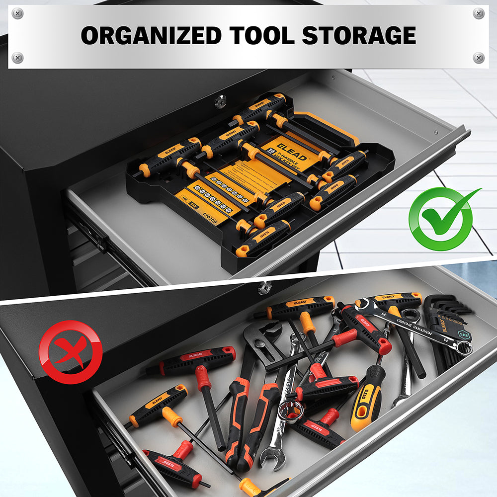 14 piece T handle hex key set CR-V steel metric SAE allen wrench long arm ergonomic grip tool set for automotive repair garage
