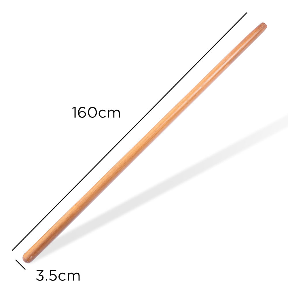 1.6m wooden shovel handle replacement hardwood 160cm 3.5cm heavy duty garden tool handle for shovel rake hoe