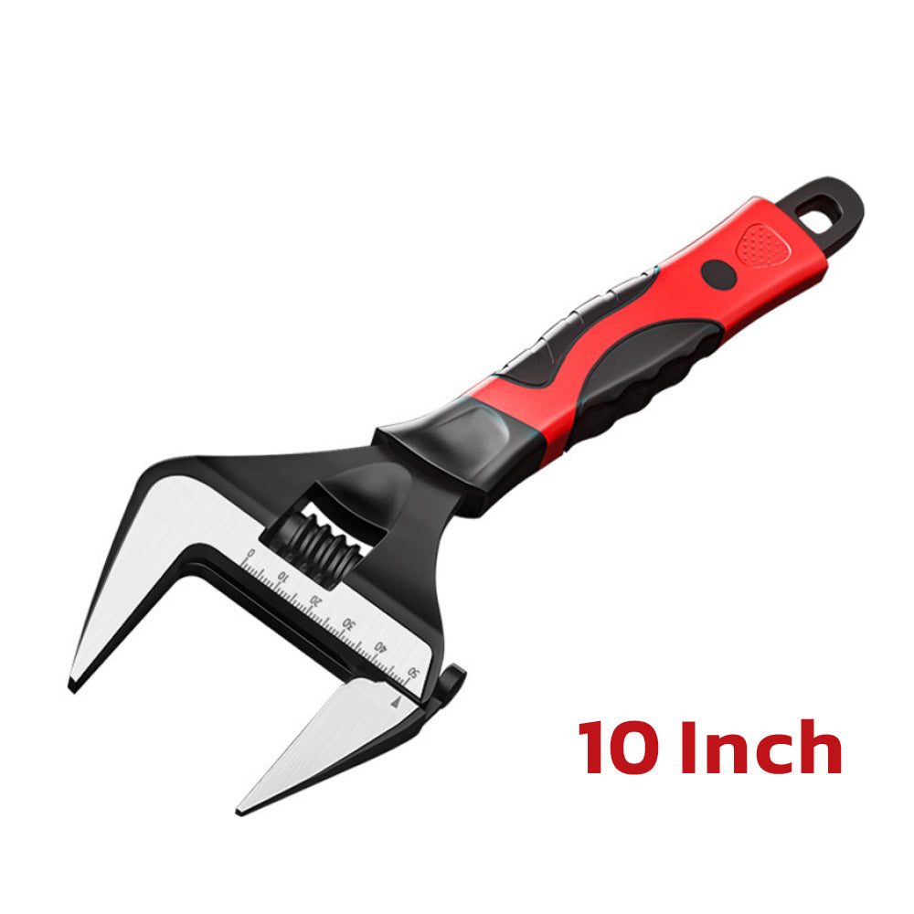 SEDY Wide Opening Adjustable Wrench Set, 6-Inch & 10-Inch Short Handle Spanners with Laser Scale for Tight Spaces