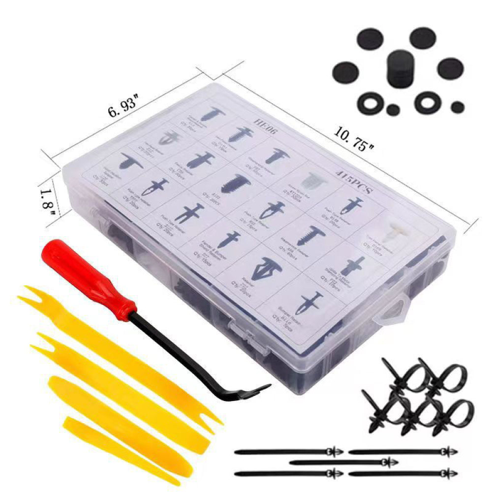415PCS car fastener clips and trim removal tool kit for automotive door, bumper, and panel repair in Australia