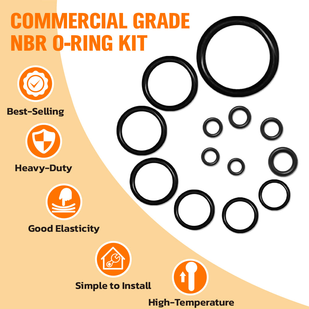 420 piece o ring assortment kit with 32 sizes nbr rubber sealing rings in double layer organizer case for automotive plumbing and diy repairs