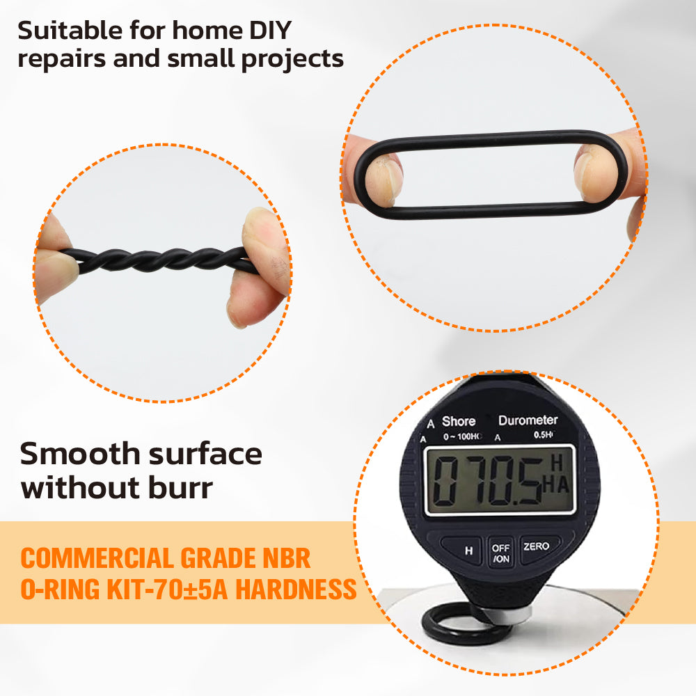 420 piece o ring assortment kit with 32 sizes nbr rubber sealing rings in double layer organizer case for automotive plumbing and diy repairs