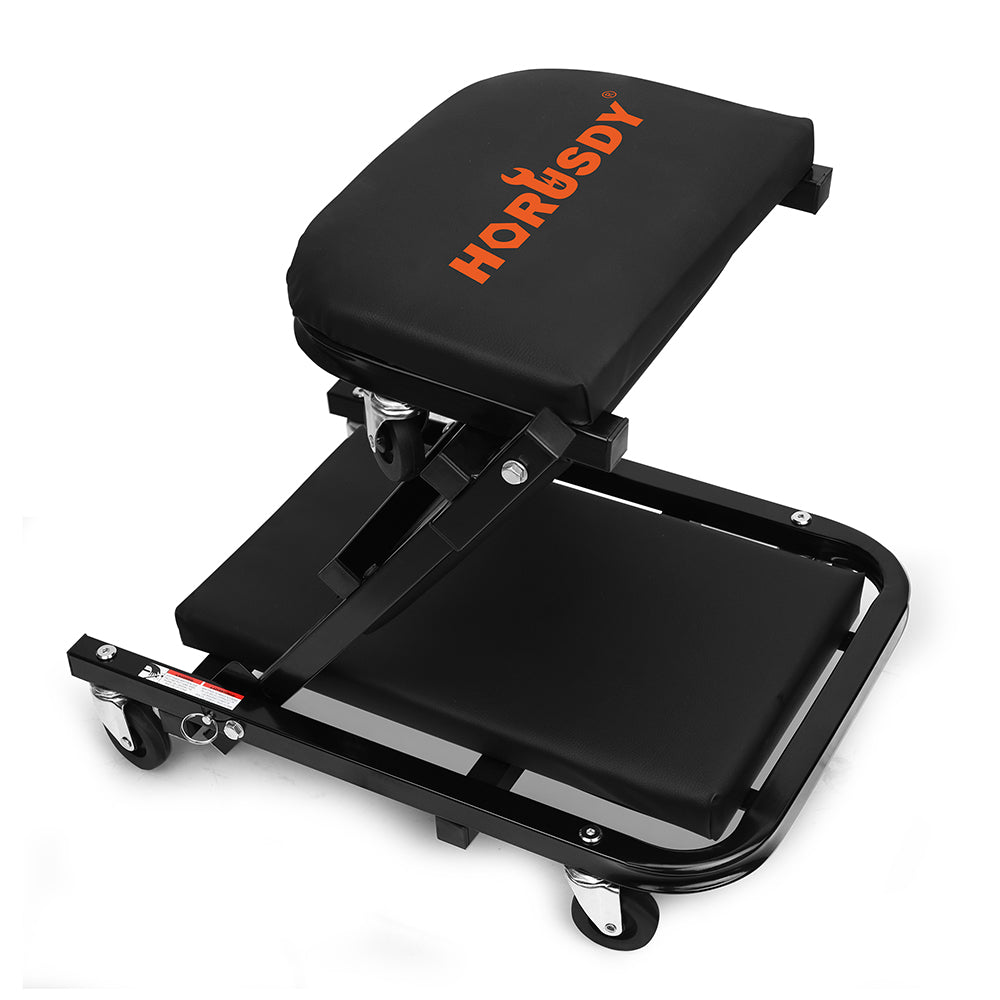 rolling creeper seat and lying board with 360 degree swivel casters for garage car repair and workshop use