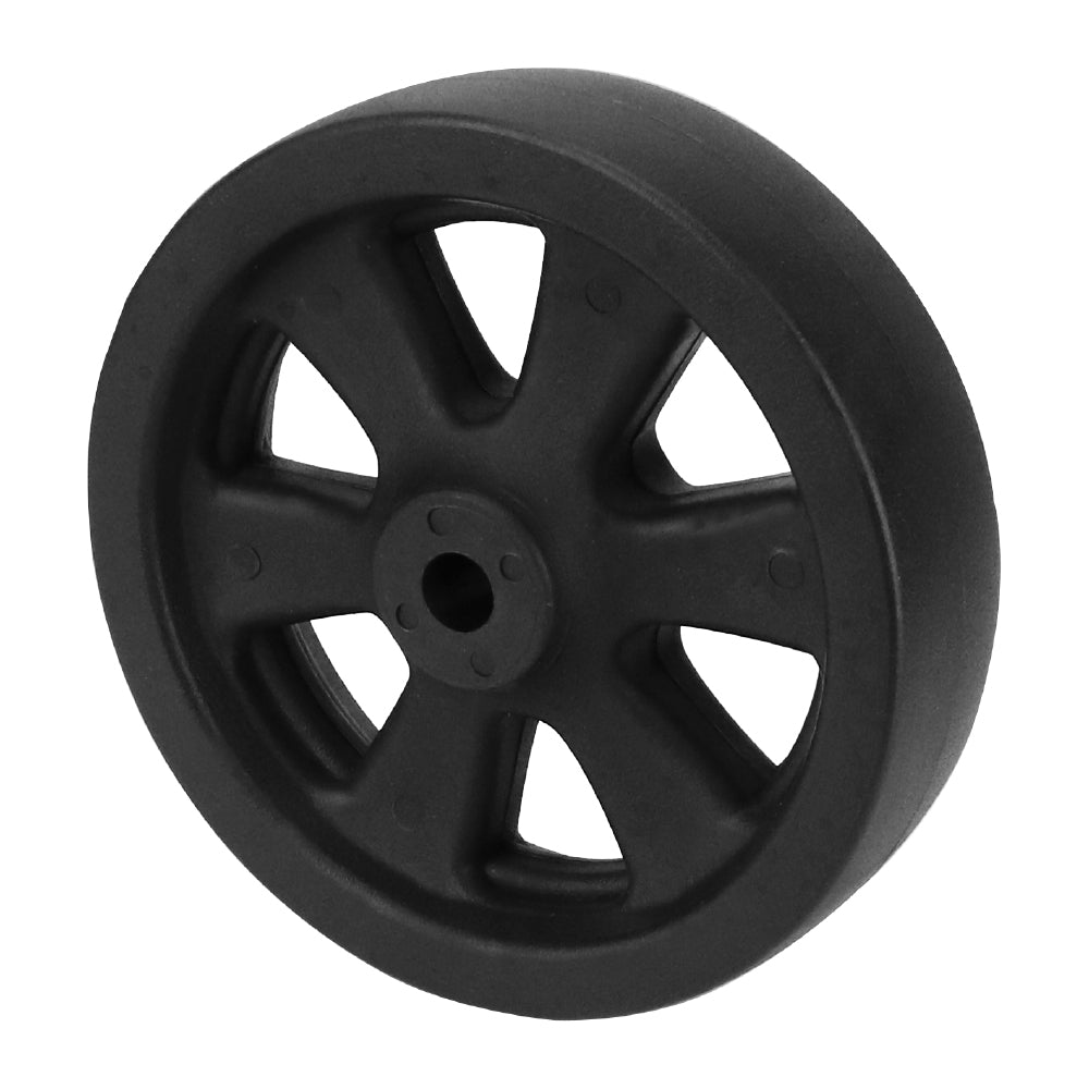 8-inch black nylon replacement wheel with 16mm centre hole for carts and trolleys