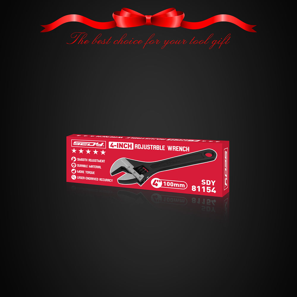 4 inch adjustable wrench 100mm mini adjustable spanner with laser engraved scale for household and small repair jobs