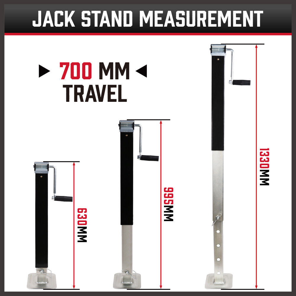 HORUSDY 4-Piece 7000LBS Heavy Duty Trailer Jack Stand Set - Caravan Stabilizer Legs for Enhanced Load Support