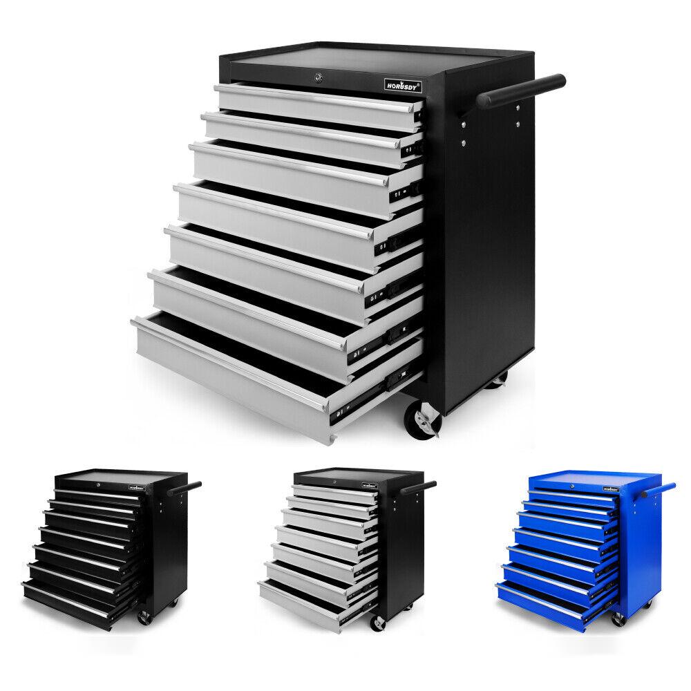 Compact 7-Drawer Tool Storage Trolley with secure locking mechanism and smooth mobility casters for organized workshops
