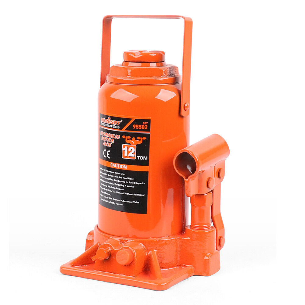 Heavy-Duty Hydraulic Bottle Jack - 10/12/20 Ton Capacity Car Lifts Jack with Safety Valve