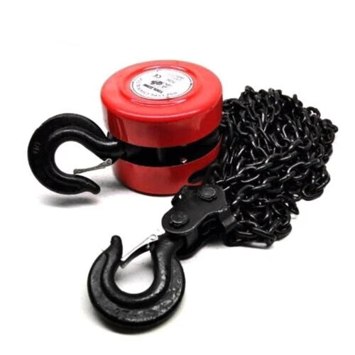 2 Ton Chain Block Hoist - 2.5M Heavy-Duty Lifting Pulley Tool with Swivel Hooks