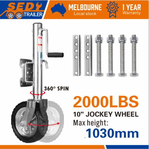 Heavy-Duty Mounting Hardware for 10-inch Trailer Jockey Wheel