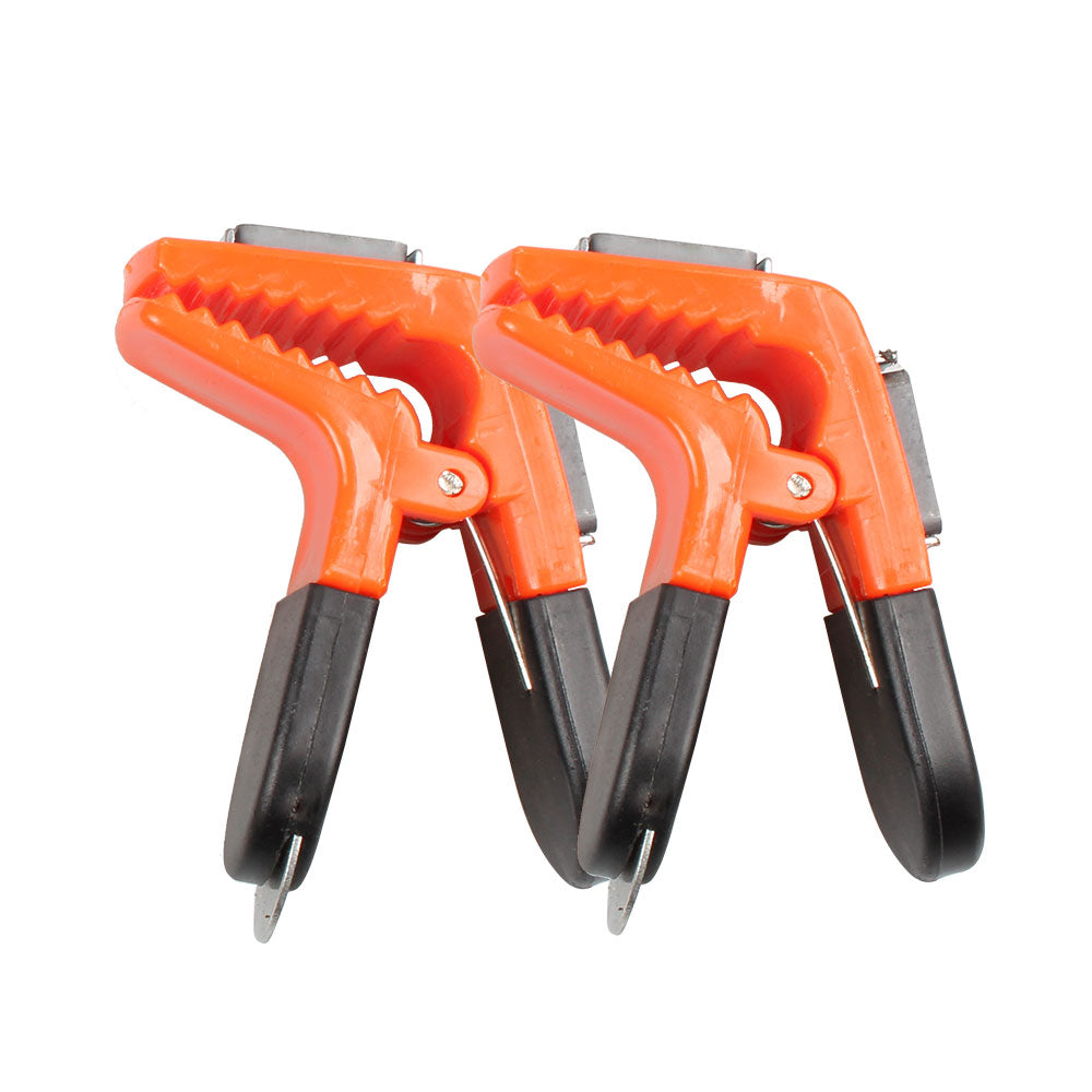 Convenient 2-in-1 magnetic clamp with integrated brush holder and paint can opener, designed to enhance painting efficiency and organization.