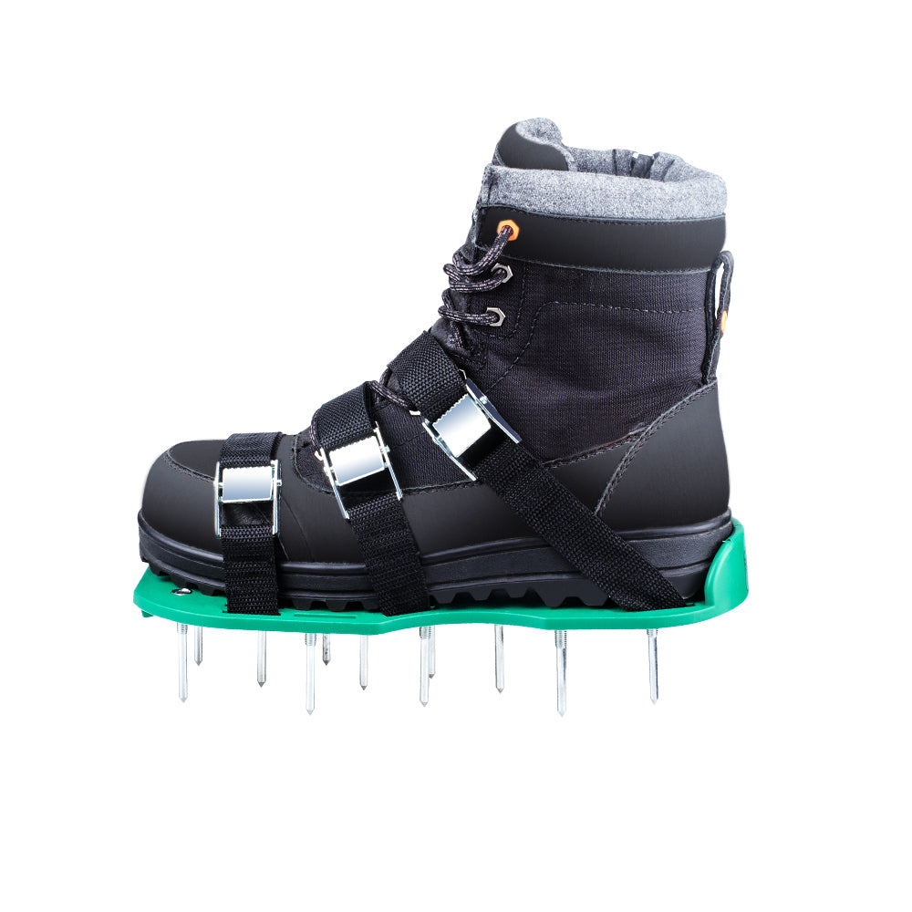 Lawn Aerator Shoes with Spikes and Triple Strap Design for Garden Lawn Care