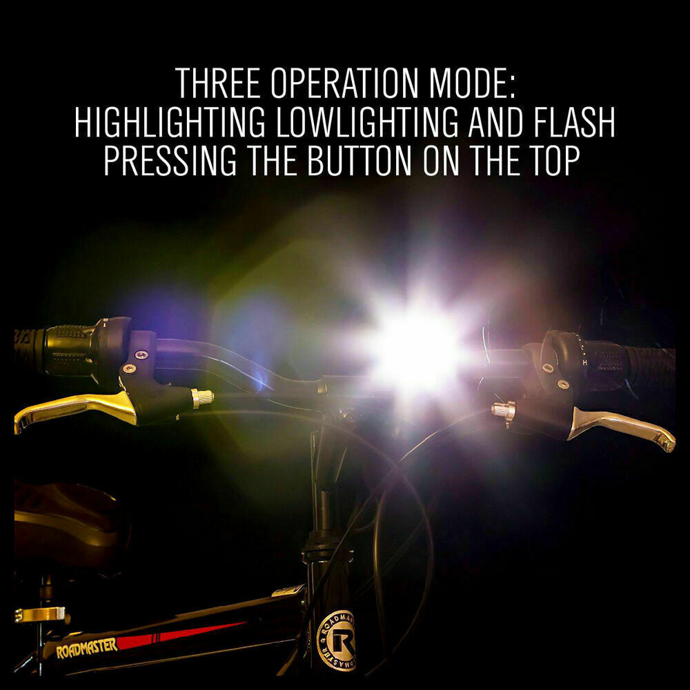 LED Bicycle Front Headlight and Rear Tail Flashlight Set for Nighttime Cycling Safety
