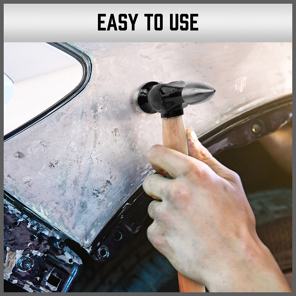 Comprehensive 7-Piece Auto Body Repair Kit - Includes Hammers and Dollies for Panel Beating, Dent, and Ding Repair