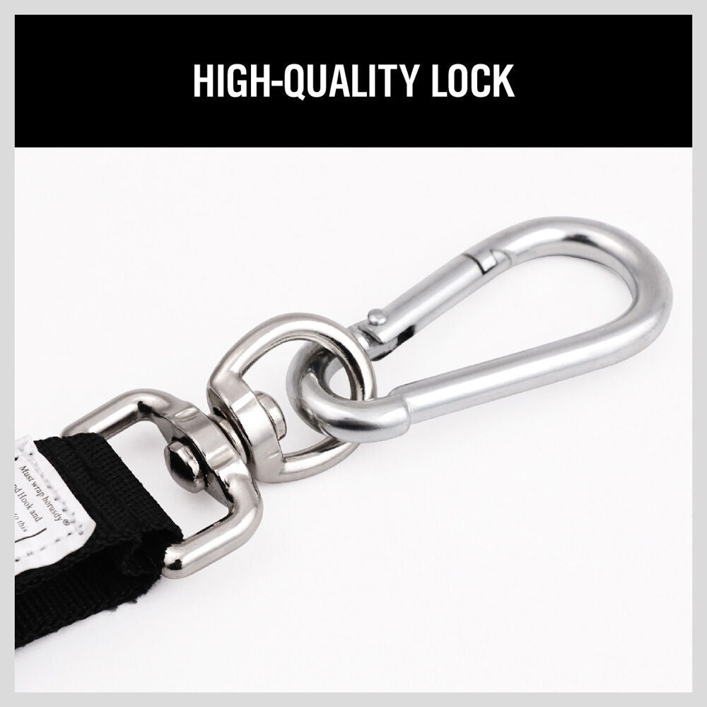 Set of two water bottle holders with a sturdy carabiner clip and strap, capable of holding up to 80KG, suitable for bikes, ladders, and more