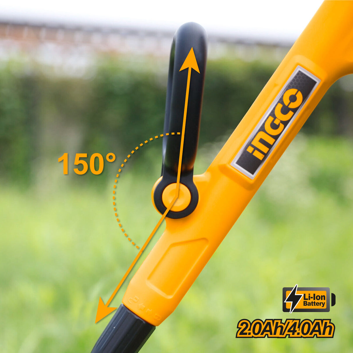 INGCO 20V Cordless Grass Trimmer - Lithium-Ion Battery and Charger Included