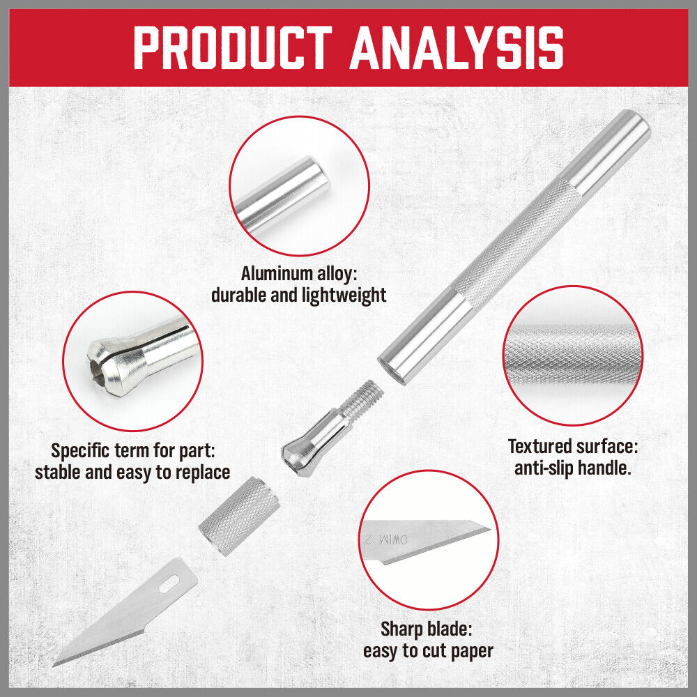 HORUSDY 10-Piece Precision Craft Knife Set with Multiple Blades for Carving, Engraving in Wood, Cardboard, and Metal, Featuring Ergonomic Handles and Magnetic Storage Box