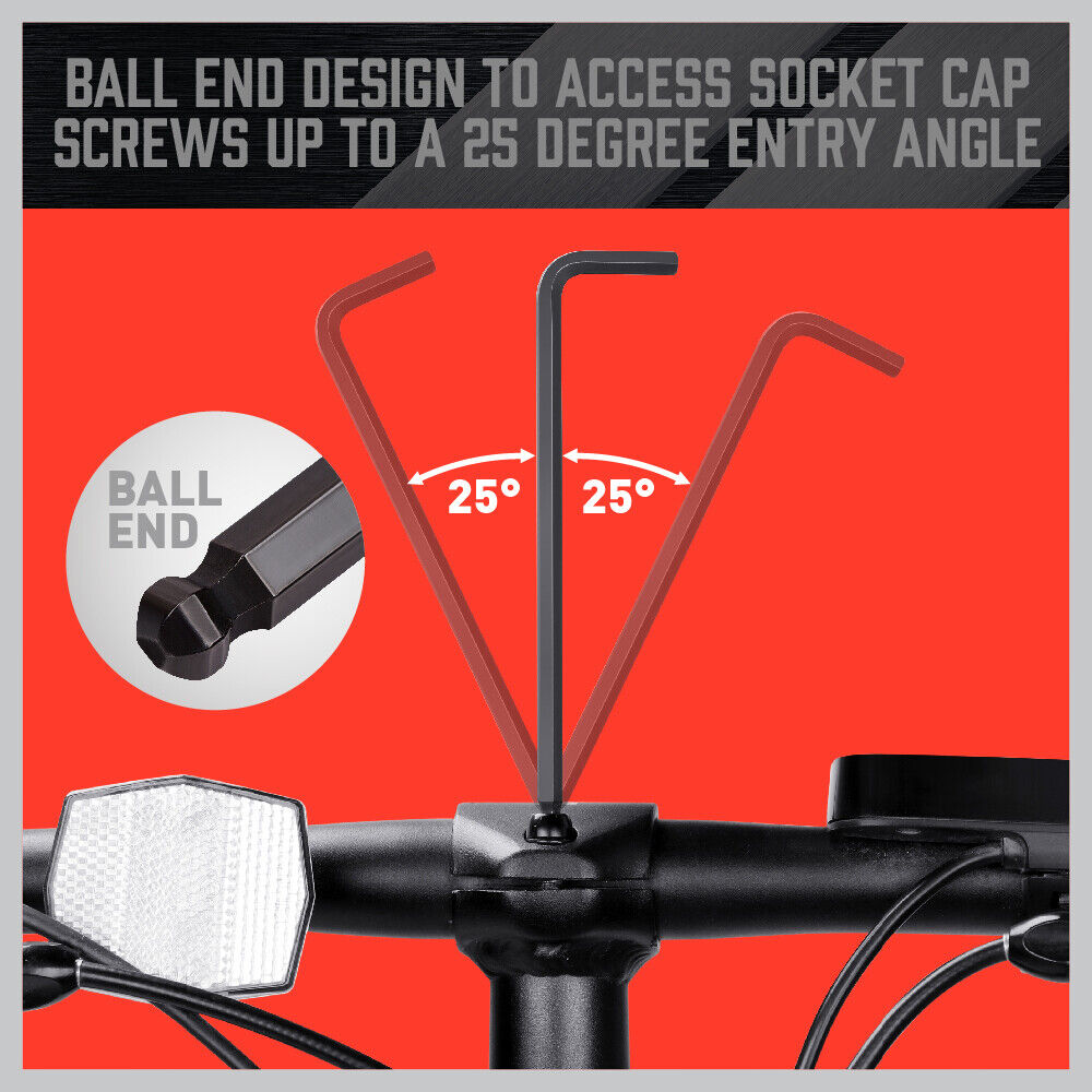 36Pc hex/torx key set, metric/imperial, handle, hard case, chrome vanadium steel, pro/DIY