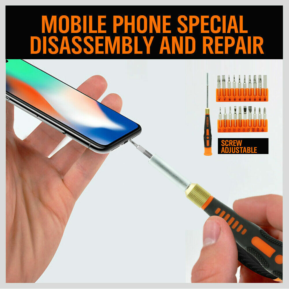 Versatile 26-Piece Precision Screwdriver Set with Magnetic Pickup Tool and Multiple Bit Types