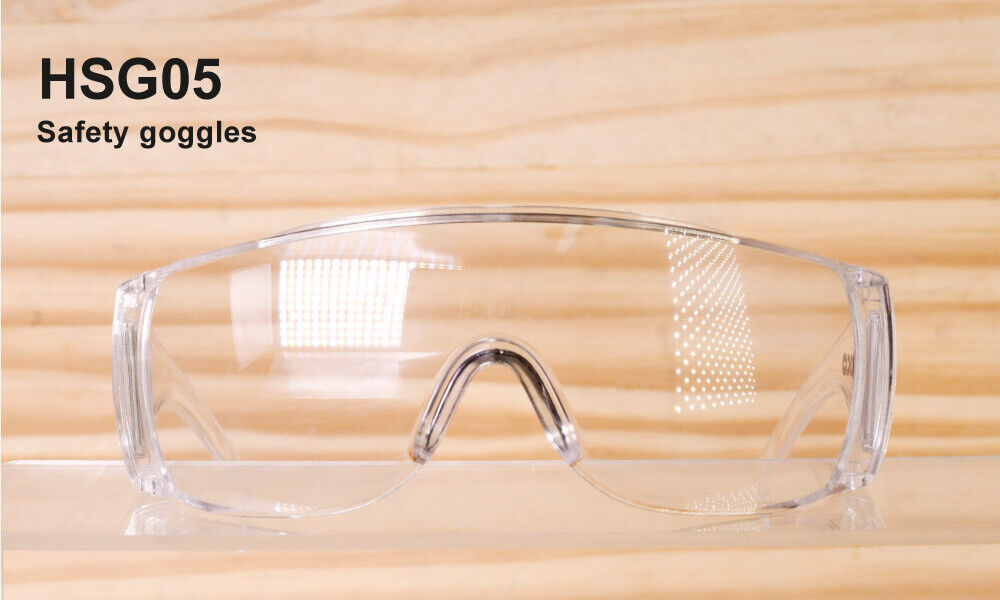 INGCO Safety Glasses for Work Protection - Dust Proof, Clear, UV Protection, Meets ANSI Z87.1 and CE EN166 Standards