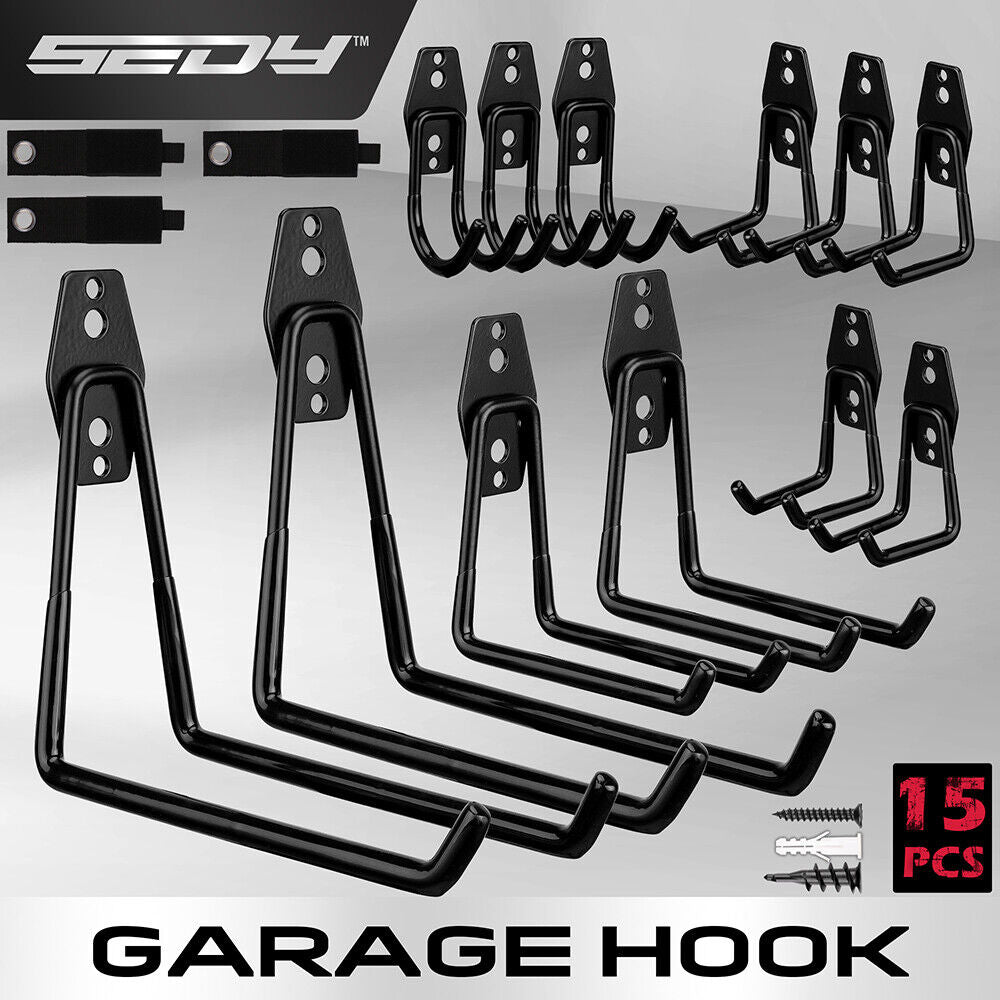 Sturdy and Durable SEDY Garage Wall Hooks in Stainless Steel for Tool Organization