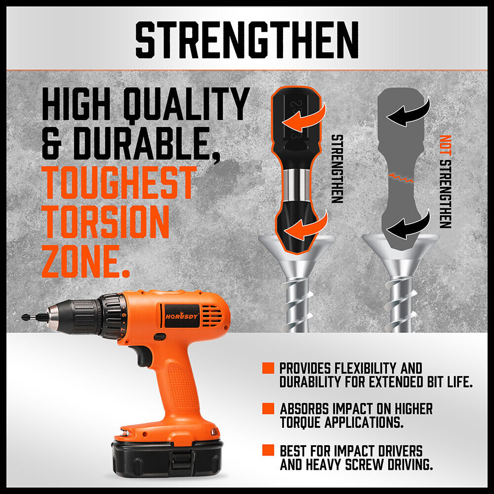 Comprehensive 42 Piece Impact Screwdriver Bit Set featuring Magnetic Drill Holder and Socket Adapter