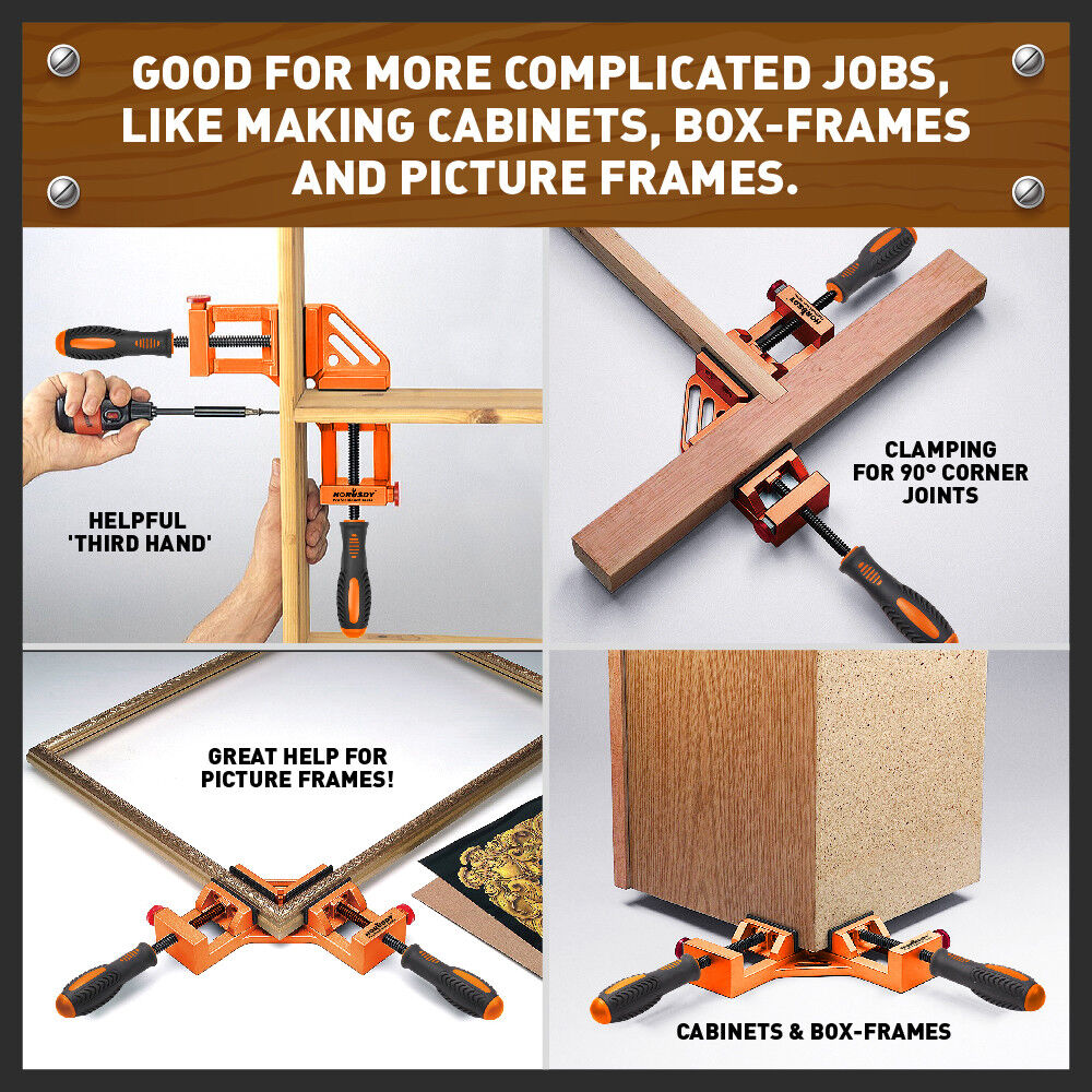 Durable 90° Degree Corner Clamp in Aluminium Alloy - Versatile for Welding, Woodworking, and DIY Projects with Quick Release Feature