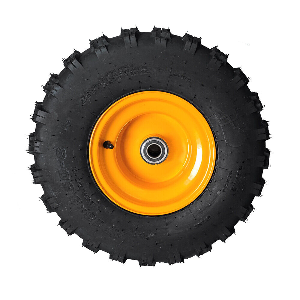 Durable 18" x 9.5 - 8" Inch Rear Wheel with Knobby Tyre for ATV Quad Buggy and Ride Mower featuring Sealed Wheel Ball Bearings and 25mm Bore Size