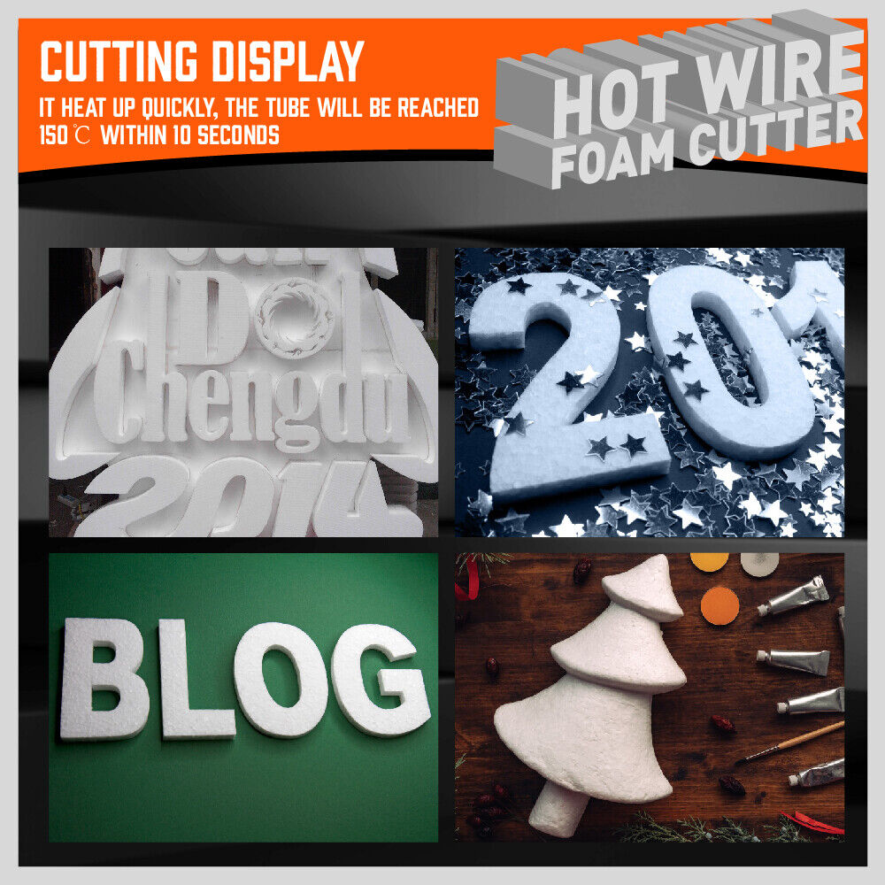 Comprehensive 3in1 Hot Wire Foam Cutter with interchangeable tips for cutting, engraving styrofoam, and polystyrene materials.
