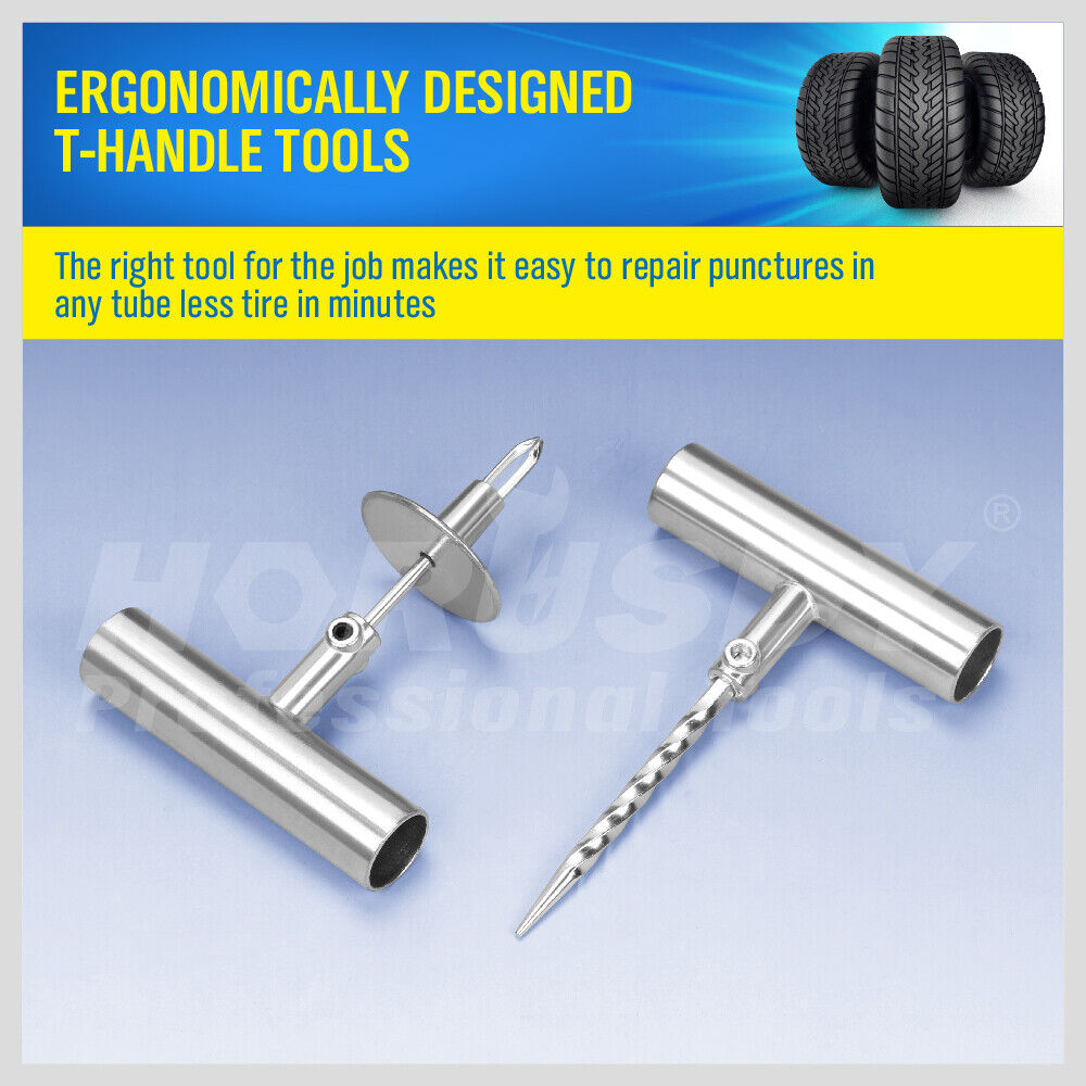 Heavy Duty 56-Piece Tyre Puncture Repair Kit - Quick and Easy Emergency Tire Repair for Car, Motorcycle, 4WD - Durable Tools and Accessories