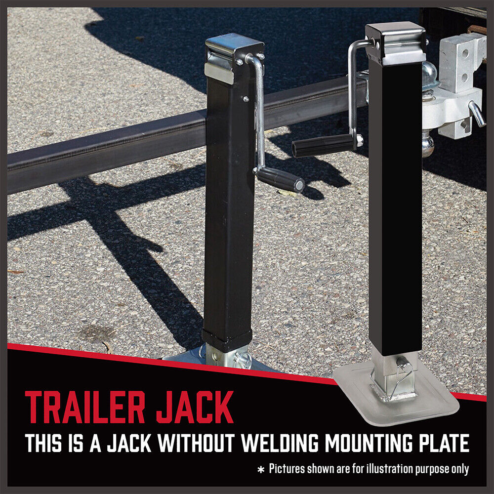 HORUSDY 7000lbs Capacity Trailer Jack Stand with Side-Wind Handle and Drop Leg Extension for Caravans