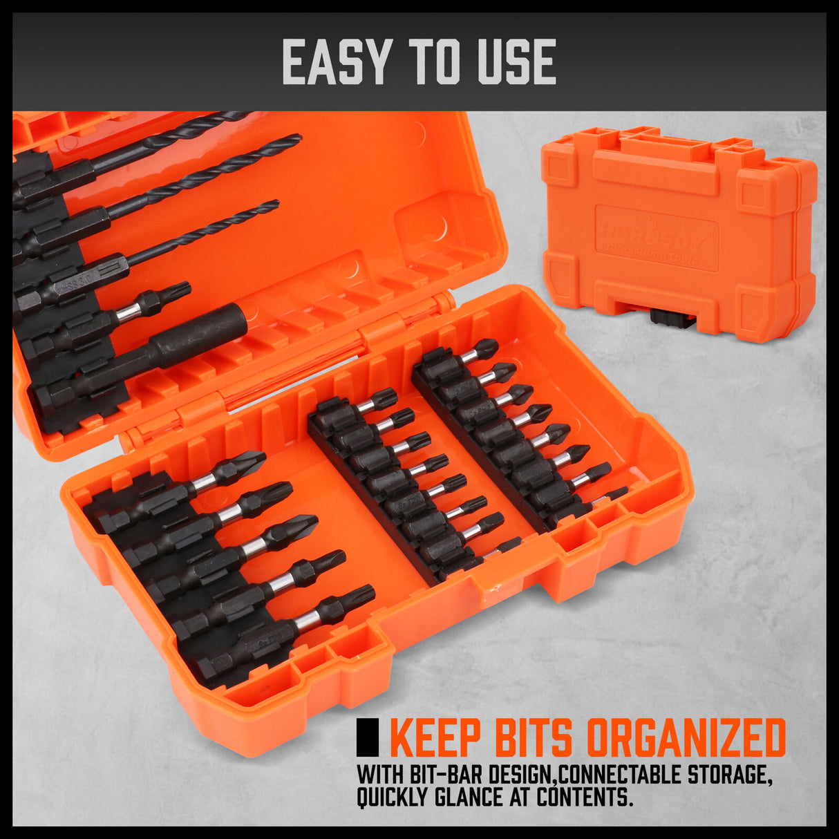 Comprehensive 26-Piece Impact Screwdriver Bit Set with Drill Bits and Magnetic Holder for Secure Fastening