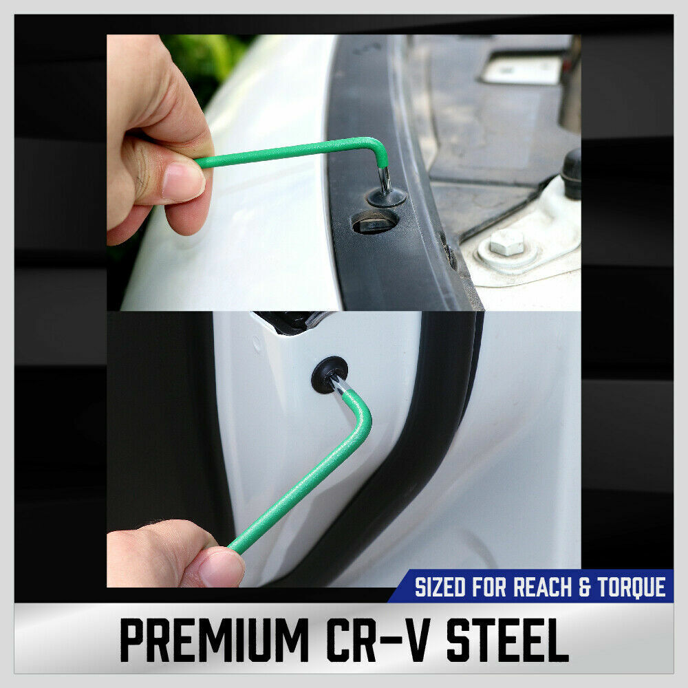 Premium 36Pc Hex & Torx Key Set - Color-coded, slip-resistant grip. Ball end design. Tamper-proof Trox Star Keys.